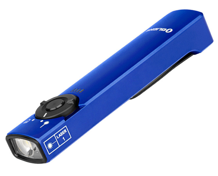 Olight Arkfeld BLUE Flat Torch with Green Laser