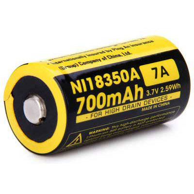 Nitecore 18350A Rechargeable battery (button top)